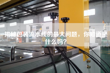 揭秘包裝流水線的最大問題，你知道是什么嗎？