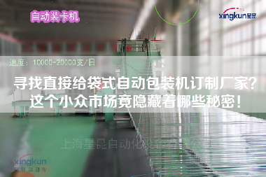 尋找直接給袋式自動包裝機訂制廠家？這個小眾市場竟隱藏著哪些秘密！