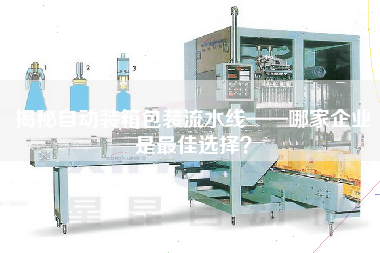 揭秘自動裝箱包裝流水線——哪家企業是最佳選擇
