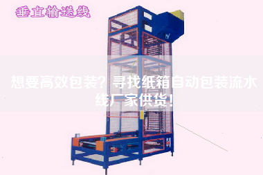 想要高效包裝？尋找紙箱自動(dòng)包裝流水線廠家供貨！
