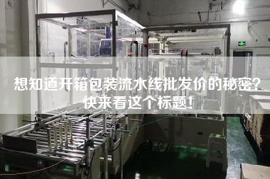想知道開箱包裝流水線批發價的秘密？快來看這個標題！
